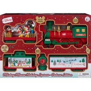 Disney 100th Anniversary Mickey Mouse Holiday Express Deluxe Edition Train Set